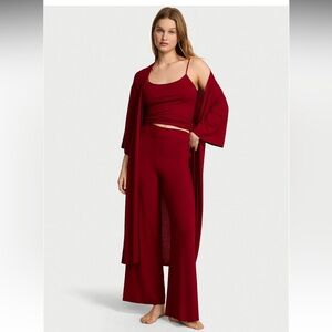 NWT Victoria's Secret Red Modal 3-Piece Pajama Set XS/S